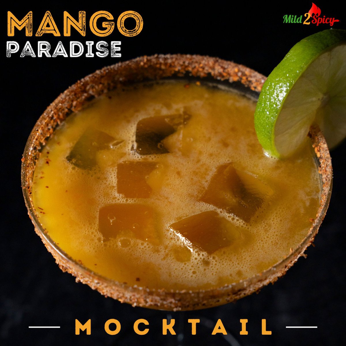 mild2spicy's tweet photo. Sip paradise! 🌴🥭 Try our Mango Paradise Mockarita – real mango puree, non-alcoholic tequila, chili lime rim. 🍋 Taste India's tropical symphony! 🏝️ #mild2spicy #MangoParadise #TropicalFlavors #MocktailMagic #CheersToParadise https://t.co/wA9SHfWrB2