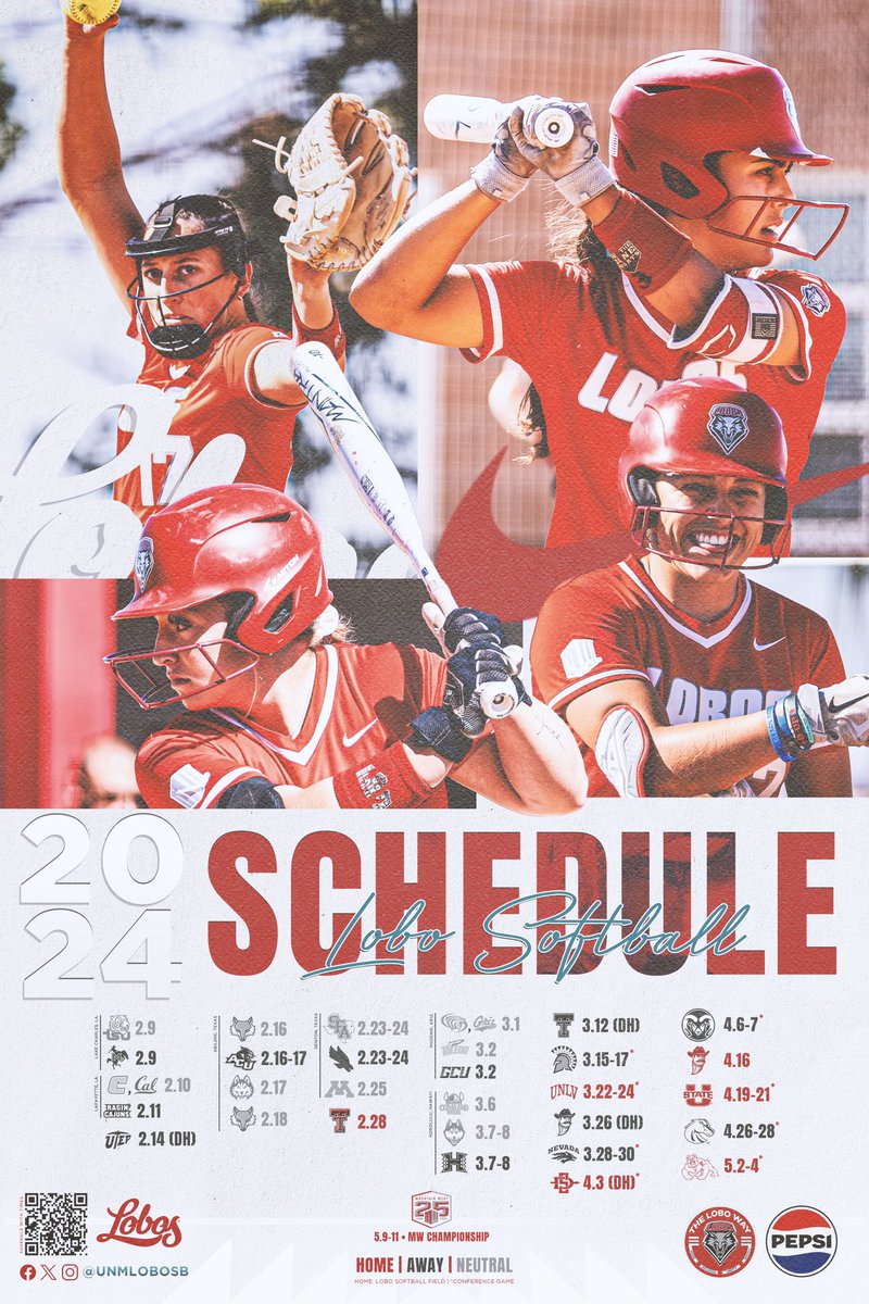 UNMLoboSB's tweet photo. First look at the 2024 poster.

Be among the first to get a poster this Saturday at the @UNMLoboWBB game, where the players will be signing autographs on the concourse pregame.
#GoLobos https://t.co/X8vSXV8vJQ