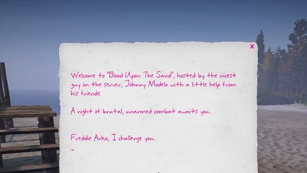 DayZCommunityZ's tweet image. Boxing Tournament 'Blood Upon The Sand'🥊

Settle your grudges in person, or give your friends a love tap with your fists! 
Fight for your life, or have a pleasant chat with old faces at todays event by Johnny Modelo:

20:00 UTC on The CommunityZ server! 
discord.gg/8AkWt44dNa