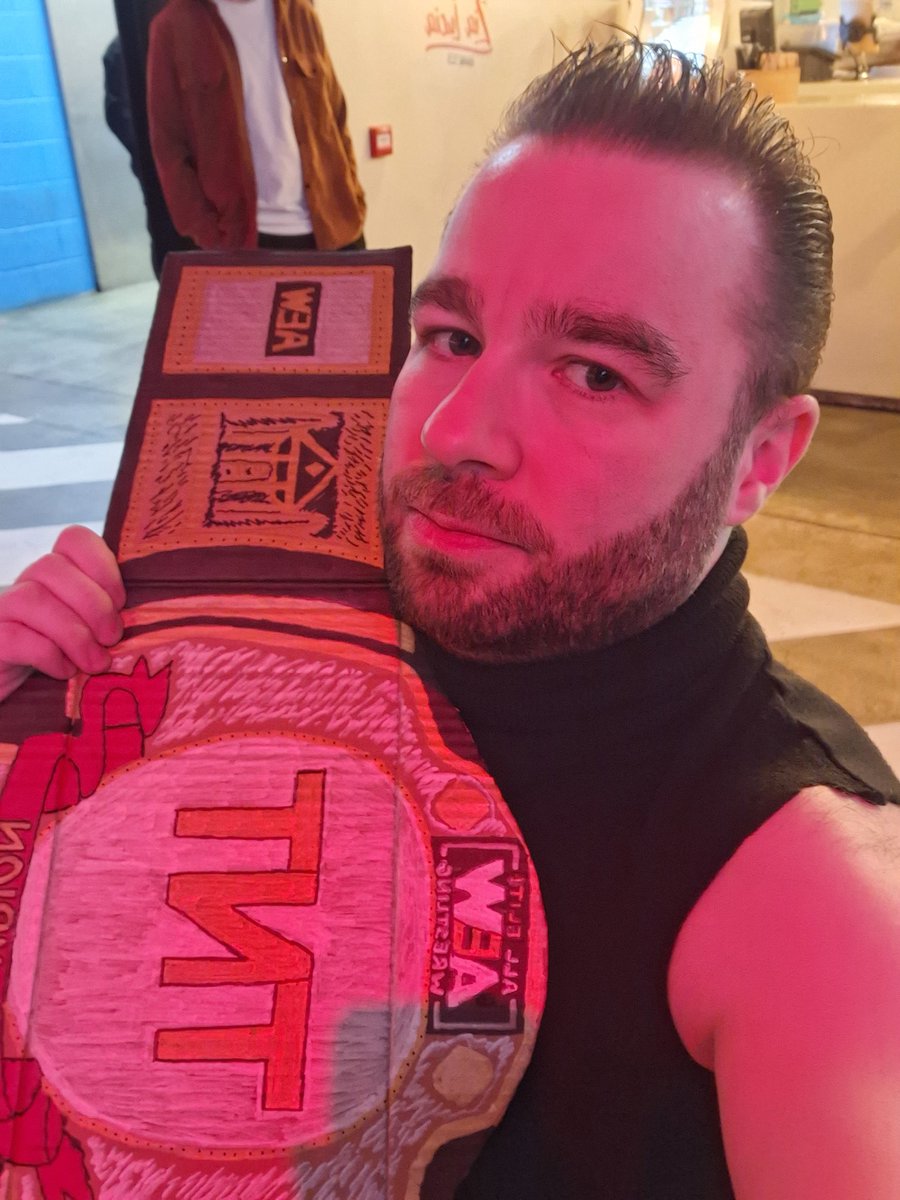SpikeyFreakStu's tweet photo. @Christian4Peeps an homage to you while at a Royal Rumble screening event last night. I joint won the cosplay competition. It was worth all the effort to see this through. https://t.co/s48foERQyI
