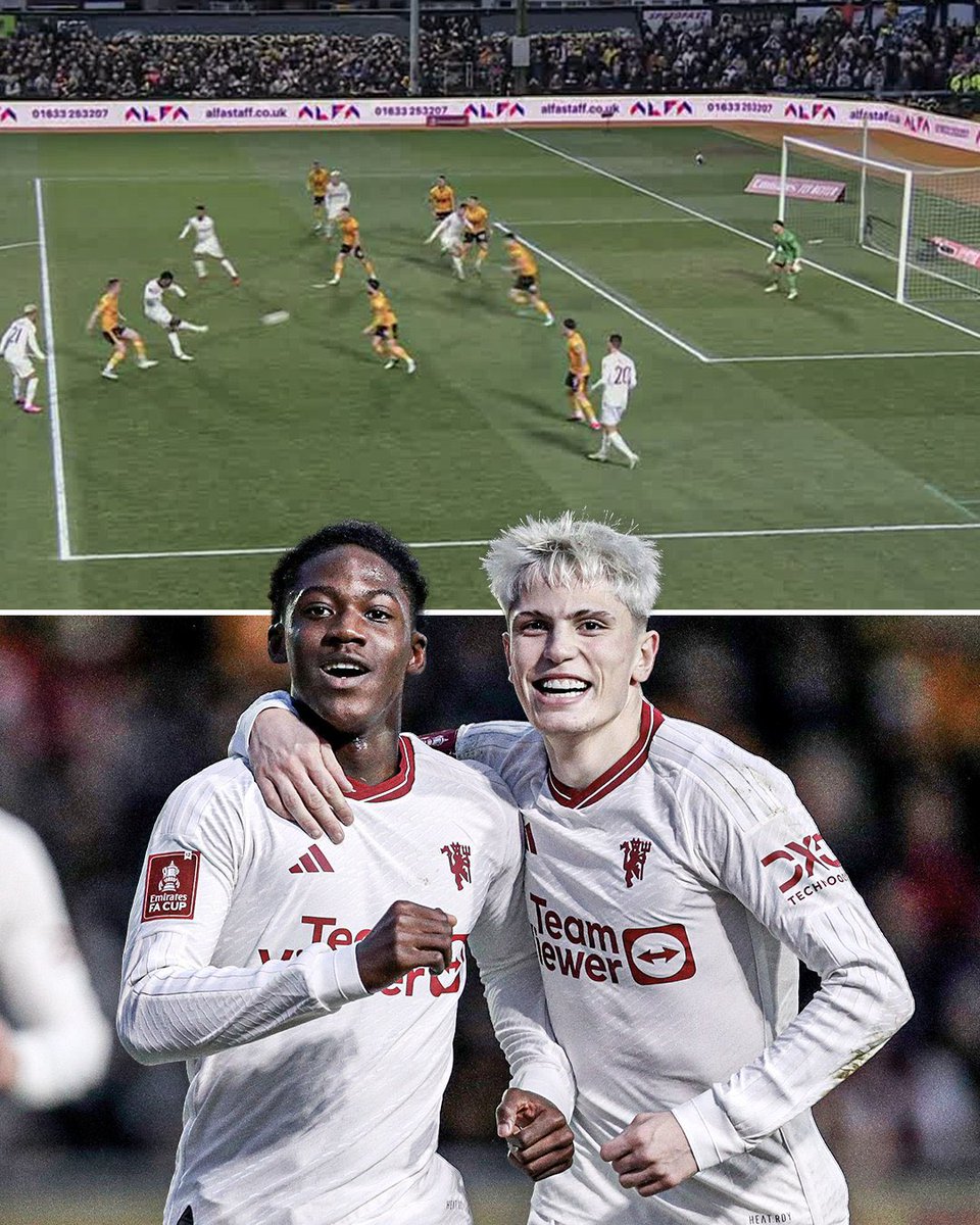 🔴✨ First goal as professional, first Man United goal for Kobbie Mainoo.

Special night for 18 year old midfielder.