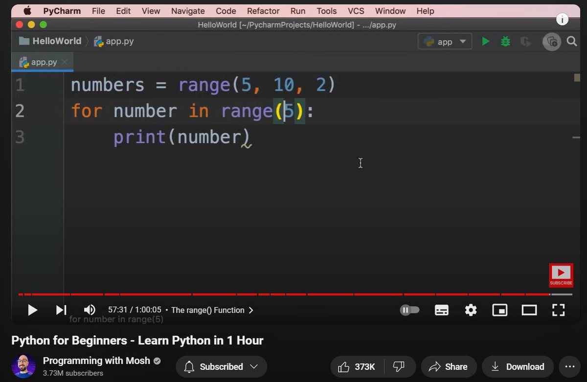 twtforaditya's tweet image. Day 1:
Started learning python programming from 
Programming with Mosh and completed first hands on tutorial from basics.
#100DaysOfCode #pythonprogramming