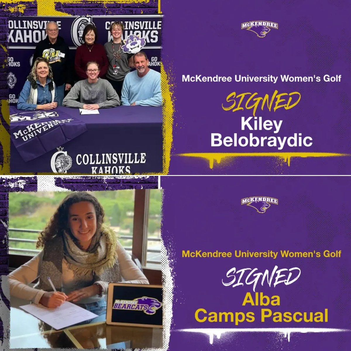 Excited to welcome Kiley and Alba to McKendree Golf!