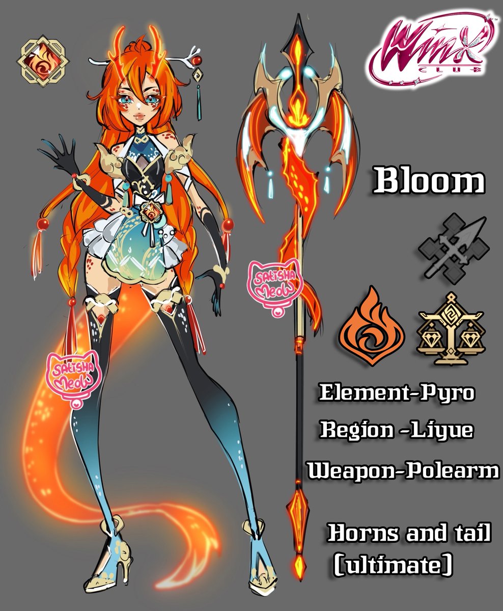 SatishaMeow's tweet photo. I really liked the idea of Winx in Genshin, I wanted to try it, if you like it, we will continue! This is just my vision nothing more!
Can you write how you see the character? or who you want to see next

base: Zeple

#Bloom #WinxClub #Winx #WinxBloom #genshinimpact https://t.co/3xIheM5Zta