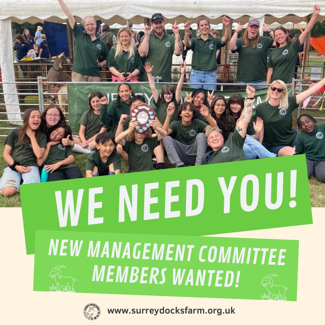 Live in SE London &amp; want to use your business skills to help bring good governance to one of London’s oldest city farms? 
We want to hear from local people who have the time and skills to support at a strategic level on our voluntary management committee. 
surreydocksfarm.org.uk/mcrecruitment/