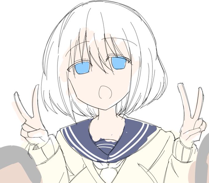 ラフの時の太さの線で主線を引いて、補強するようにもう一線引いてラフ感を出してみたんだけどどうだろう 