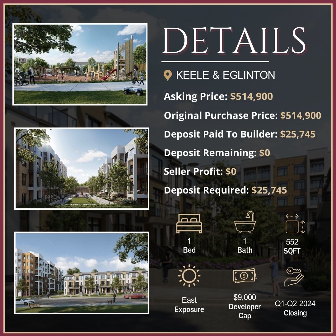 fariszarifarltr's tweet photo. 📈 JUST LISTED 📈

🏡 CONDO ASSIGNMENT IN KEELESDALE 🏡

🛏 1
🛀 1
🅿️ 0
🔒 0

💴 $514,900 💴

SELLING AT A LOSS AND CLOSING IN Q1-Q2 2024!

DM for more details!

#realestate #assignment #assignmentsale #keelesdale #justlisted #condo #torontorealestate #gtarealestate #toronto #gta https://t.co/nxF0TKw7Ax