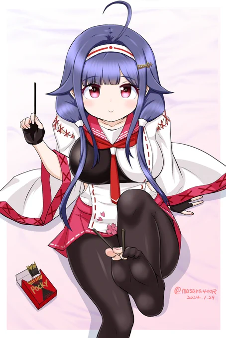 #艦隊これくしょん #艦これ #龍鳳 お題箱から龍鳳改二足ポッキー