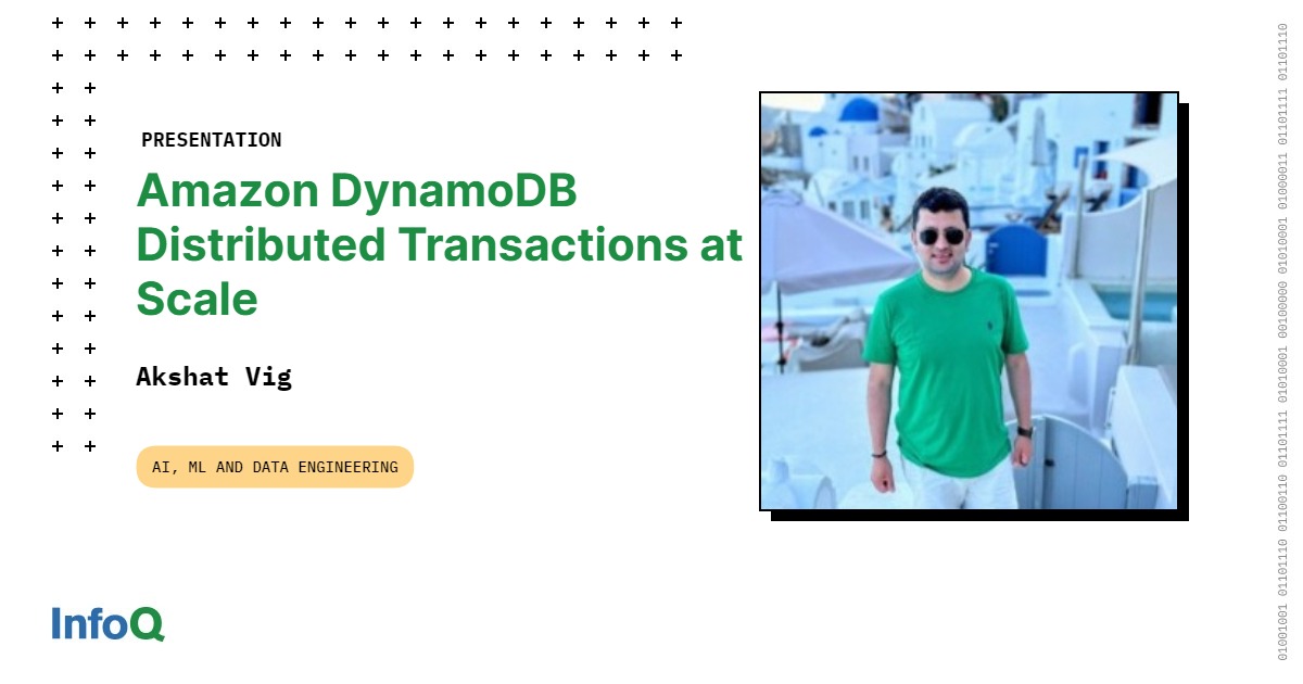 InfoQ's tweet image. Discover how transactions were added to #AmazonDynamoDB using a timestamp-based ordering protocol to achieve #LowLatency for both transactional & non-transactional operations.
#InfoQ video: bit.ly/3vT58i7 
#AWS #DynamoDB #Database