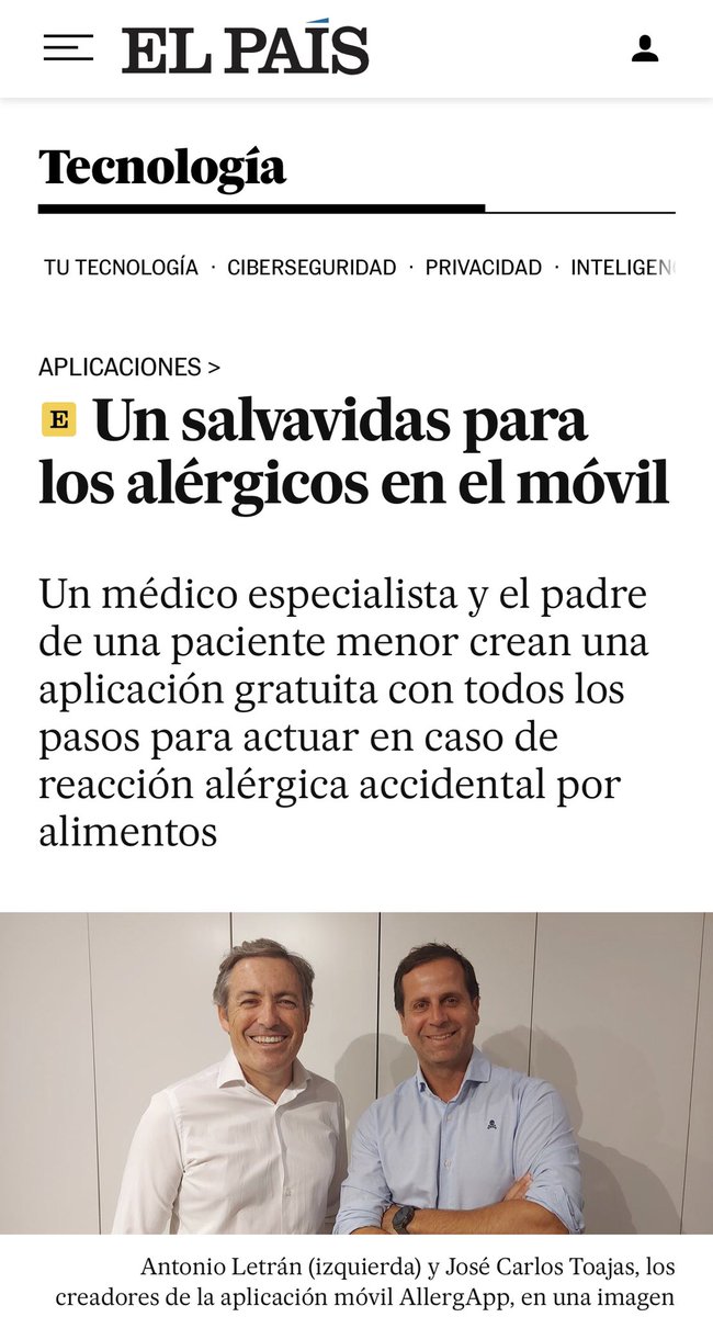 dr_letran's tweet photo. ¿Todavía no conoces #Allergapp? Innovadora herramienta para el asesoramiento de decisiones frente a una reacción alérgica alimentaria. Con el interés de medios de comunicación, sociedades científicas industria farmacéutica y profesionales de la alergología. ¡Descárgatela! https://t.co/ivIl9nRIXE