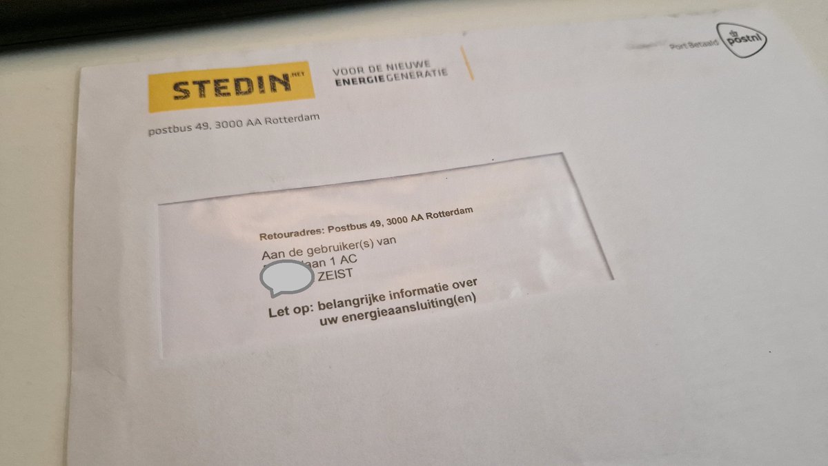 Foutieve post van Stedin dlvr.it/T20CH4