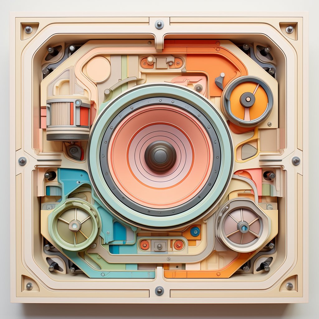 DgtlArtByJason's tweet image. More mechanical items in paste, this time a speaker... of sorts. 

#gan #neuralstyletransfer #digitalpainting #artwork #trippyart #trippy #neuralstyle #generatedart #aiartcomm #artistsoninstagram #nfts #design #algorithmicart #artcollector #artificiatart #surrealism #deepstyle