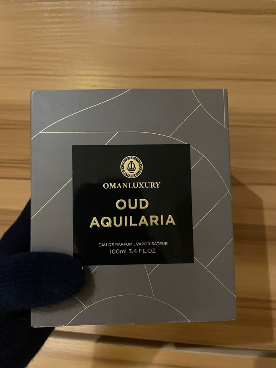 Oud Aquilaria by Omanluxury |Unisex Top notes are Apple, Rosemary and Pink Pepper middle notes are Damask Rose, Bulgarian Rose, Cloves and Sage base notes are Agarwood (Oud), Patchouli, Amber and Labdanum. Price: 238k A good buy in place of The Promise Nationwide Delivery