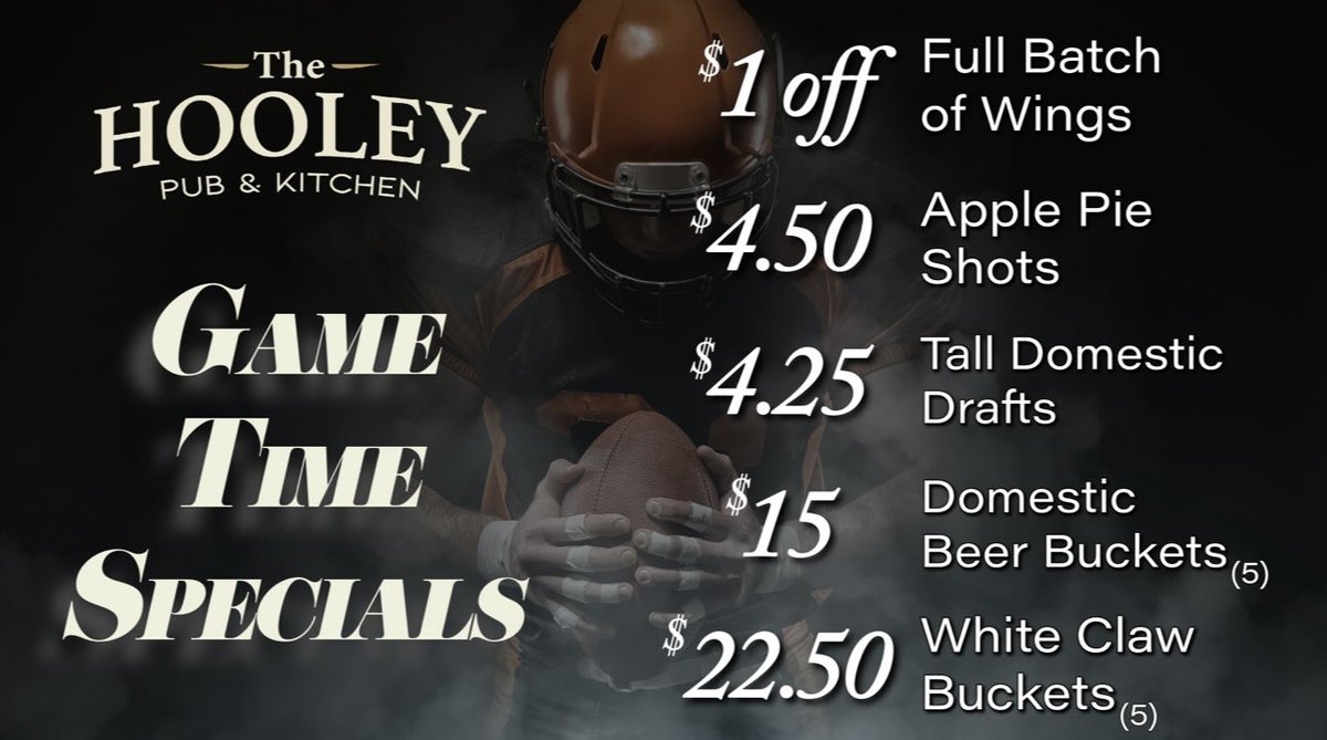Who’s going to be heading to the Super Bowl?! Come grab a seat at The Hooley! • TheHooley.com