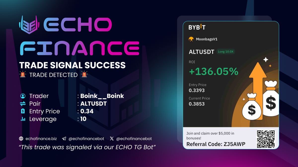 Banger trades by @joshuadeuk and Boink to start off the year🔥

One of our users has already doubled his initial since starting to use $ECHO, and all of this automatically. You just choose the trader you want to follow and let the magic happen. 

Copy all of their trades
