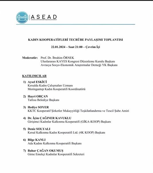 Kadın kooperatifleri tecrübe paylaşımı toplantısını gerçekleştirdik. Katılımcılara teşekkür ederiz.