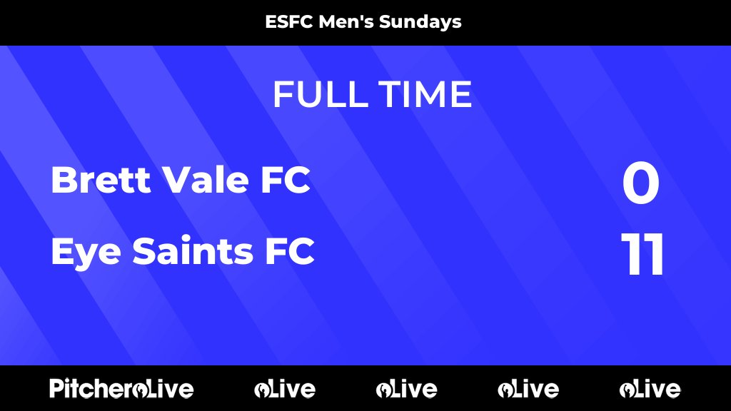 FULL TIME: Brett Vale FC 0 - 11 Eye Saints FC
#BREEYE #Pitchero
eyesaintsfc.com/teams/241538/m…