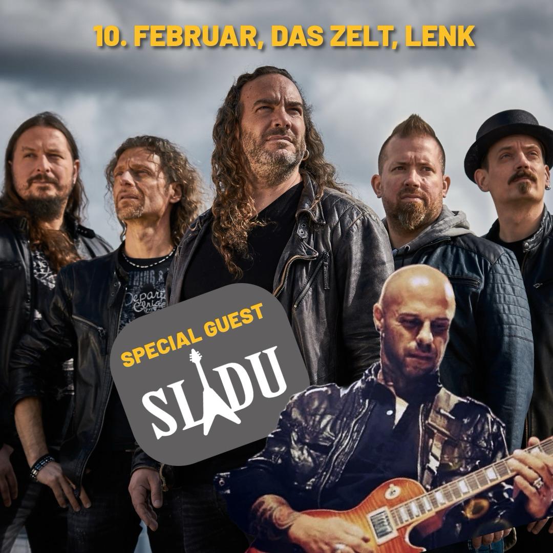 Special Guest beim Megawatt Konzert am 10.2.24 im <a href="/daszelt_ch/">DAS ZELT</a>
Lenk
Freue mich riesig mit der erfolgreichsten Hardrock Mundart Band der Schweiz zu spielen.
Hie bi Üs, welcome at the bernese oberland.