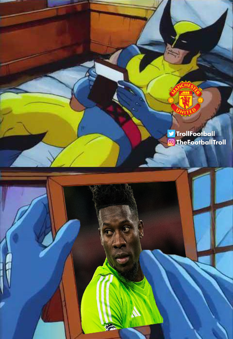 TrollFootball's tweet photo. Man United fans after watching Bayindir in goal https://t.co/ySrQezM7JL