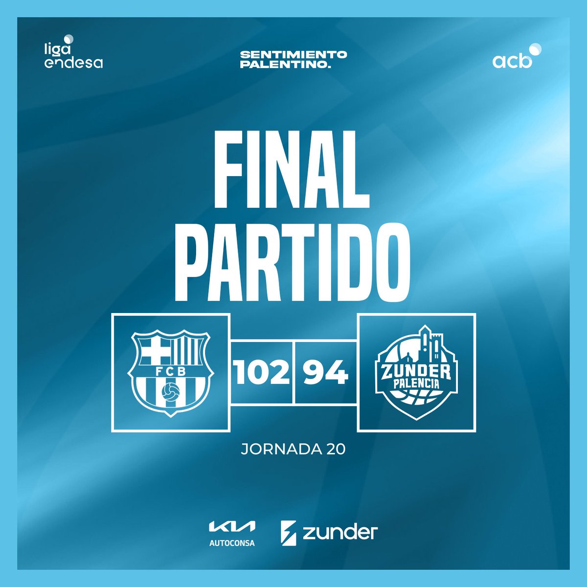 Palencia_Basket's tweet image. JORNADA 20
⏱️FINAL

🔝 PARTIDAZO en el Palau. Orgullosos de los nuestros y de todos esos aficionados que nos han acompañado. GRACIAS una vez más, ¡seguimos peleando!🙌

💜 #SentimientoPalentino 
🏀 #LigaEndesa