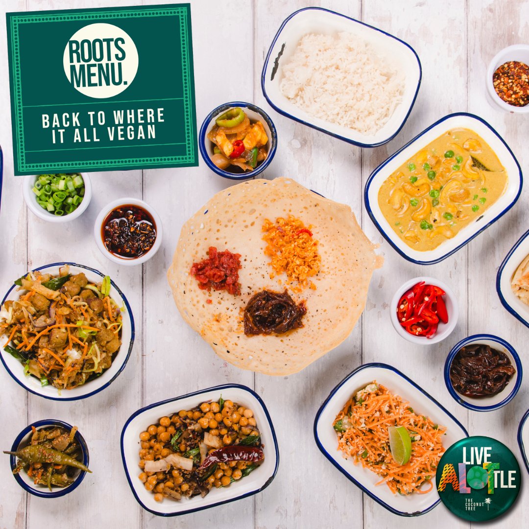 TheCoconutTreeUK (@coconuttreeuk) on Twitter photo Don't miss our #Veganuary Roots Menu, only available until 31st Jan.
Our favs include:
🍍 Pineapple Baduma
An epic combo of sweet, savoury & tangy spices!
🥥  5 C's Sambol
A zesty mix of carrot, coriander, chilli, cucumber & coconut!
Book your table through our website.
#tct Don't miss our #Veganuary Roots Menu, only available until 31st Jan.
Our favs include:
🍍 Pineapple Baduma
An epic combo of sweet, savoury & tangy spices!
🥥  5 C's Sambol
A zesty mix of carrot, coriander, chilli, cucumber & coconut!
Book your table through our website.
#tct