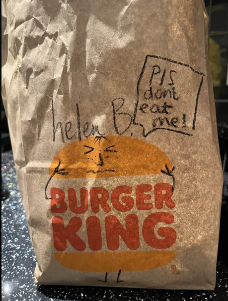 IntrovertVal's tweet image. Pre Birthday Takeaway, Ordered from
@BurgerKingUK . 

Whoever did this at the Folkestone store, deserves a raise or promotion :) very cute!  Thank you so much LOL &amp;lt;3