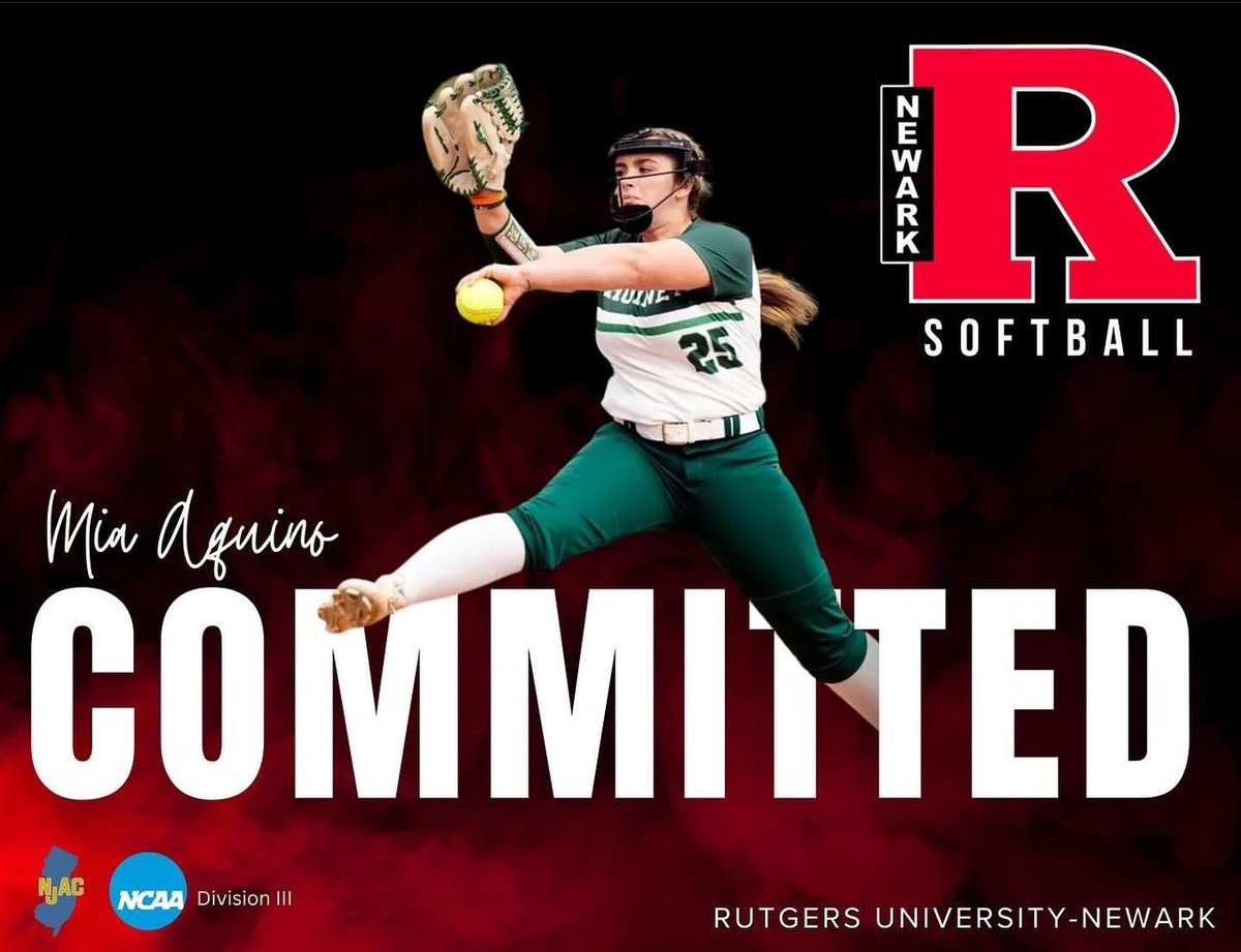 I am so excited to announce my commitment to further my academic and athletic career at Rutgers- Newark!!Thank you to all my coaches, teammates and my family for getting me this far!! ❤️🤍🥎
