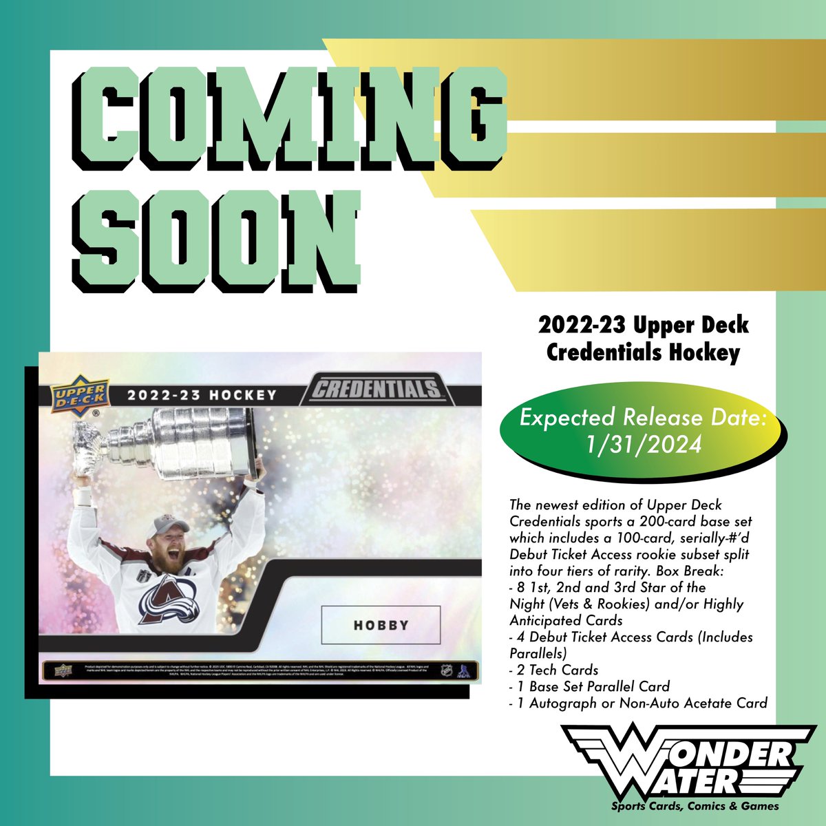 Check out our expected releases for this week!

2023 Panini Immaculate BKB
2023 Upper Deck Credentials HKY
2023 Topps Diamond Icons BB
2023 Panini Prime Racing
2023 Upper Deck Marvel Moon Knight

#sportscards #basketballcards #hockeycards #baseballcards #racingcards #marvelcards