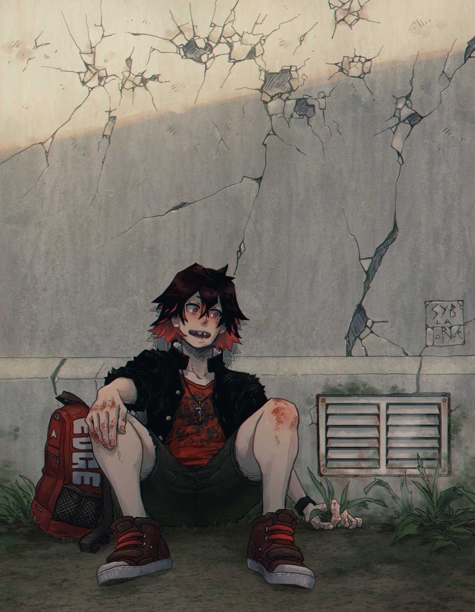 I read this absolutely amazing Kirishima fic yesterday called Children, Behave
in which he doesn't get into UA and turns into a bit of a delinquent, but still a hero at heart
it was so good I had to stop in the middle of reading to sketch something