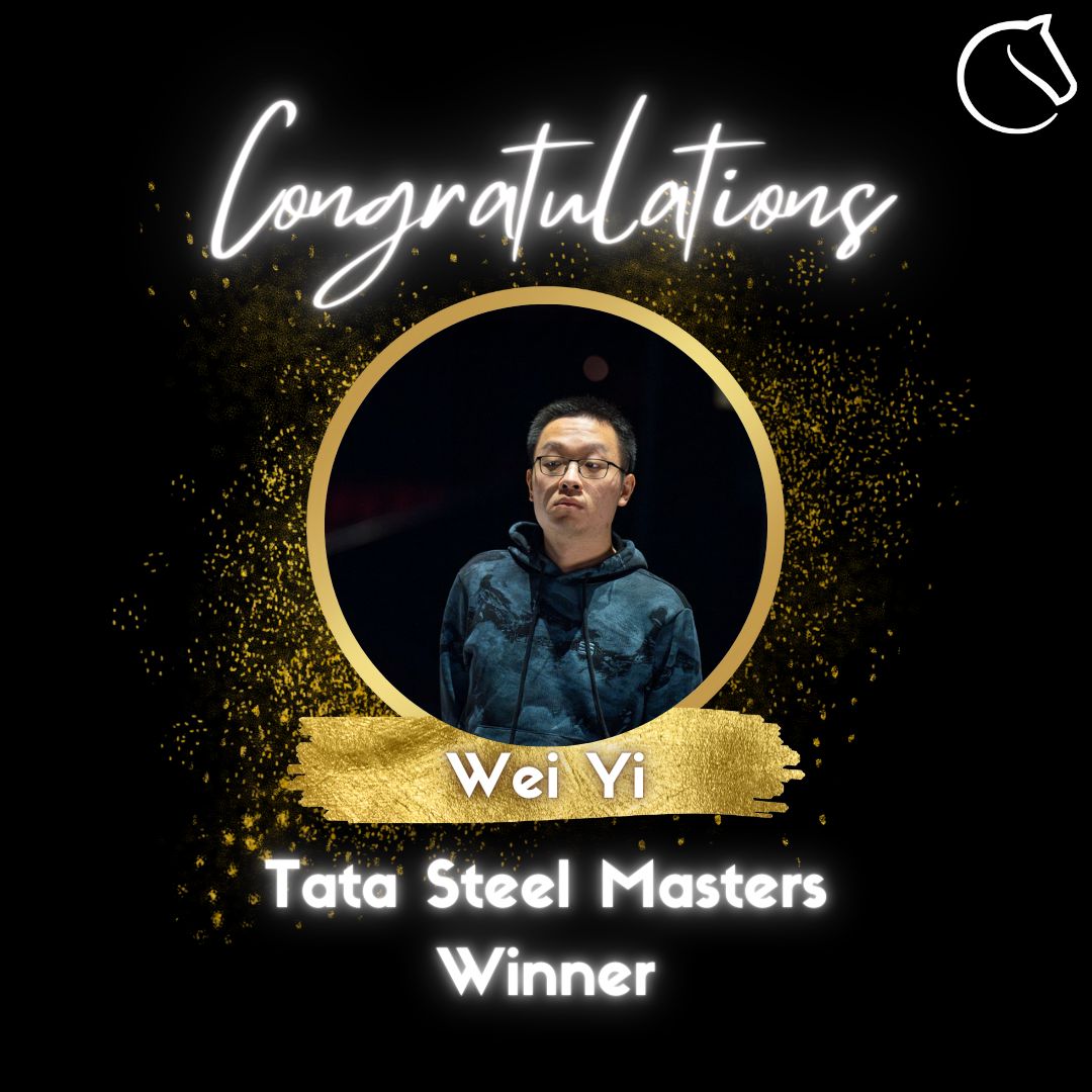 Congratulations Wei Yi on winning the #TataSteelChess Masters! 🏆 🎉 
 With this result he will be the 9th highest rated player in the world.
