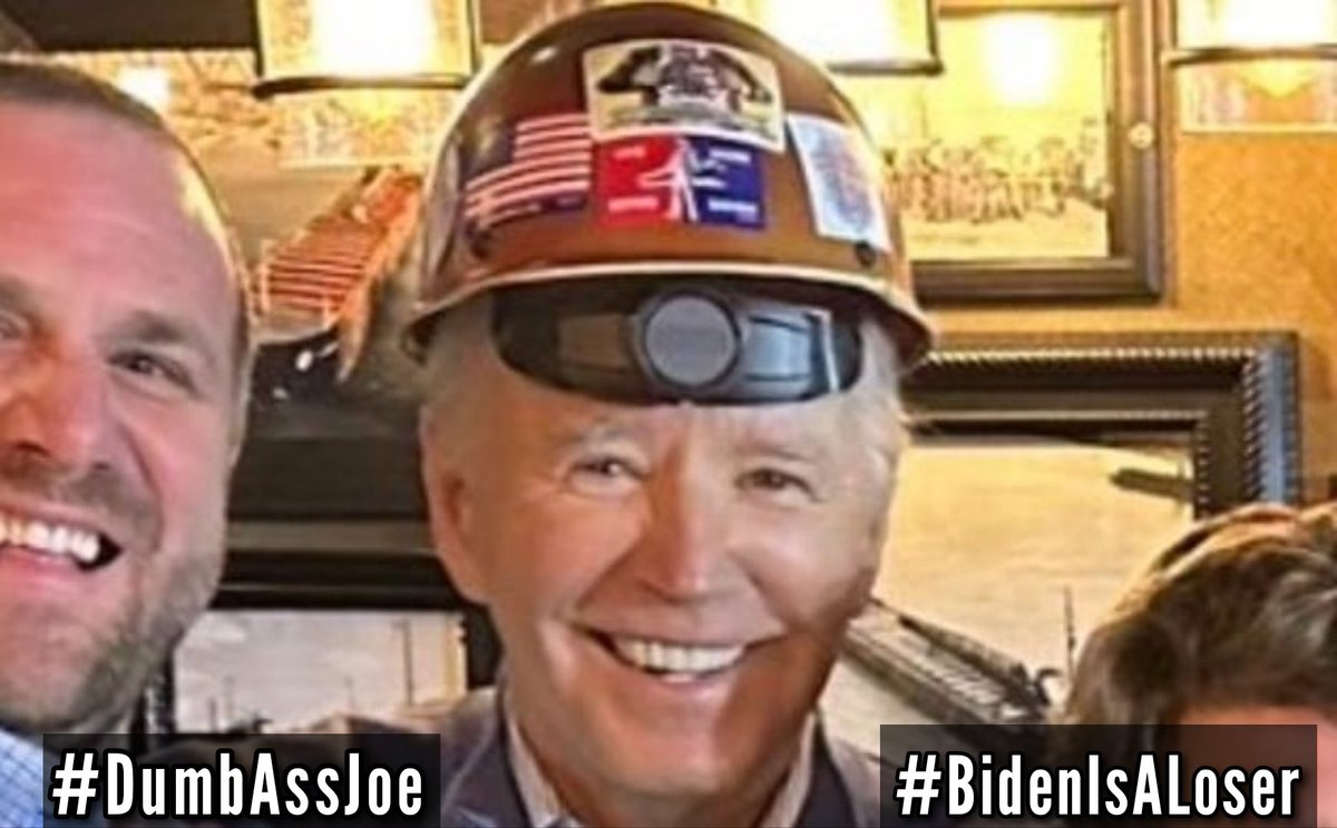 TheCCShowcast's tweet photo. Hello & happy Sunday to all of the blue-collar workers & other Americans who know that wearing a hard hat backward like this looks ridiculous & gets you made fun of on the job site.
#DumbAssJoe #BidenIsALoser https://t.co/CCTROG7iKv