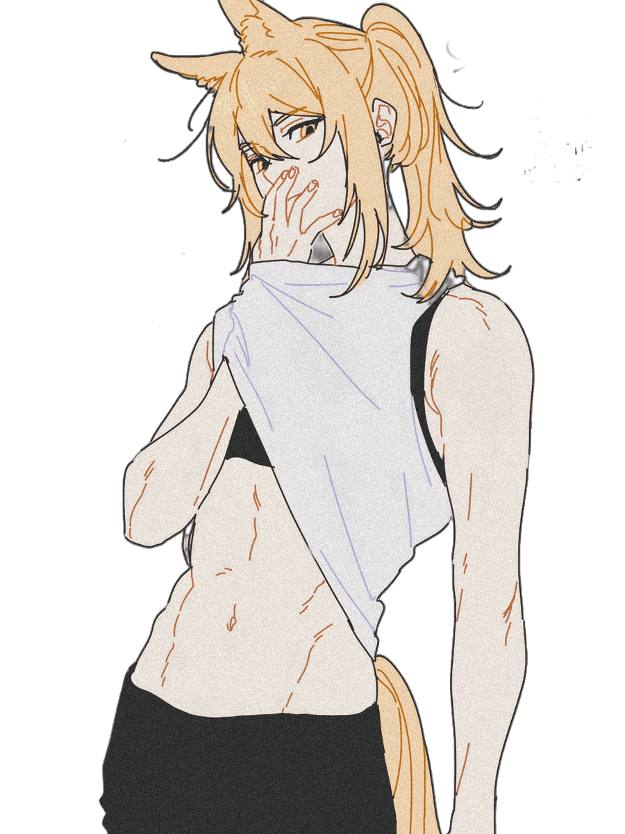 She's up, but she's not had her coffee yet.