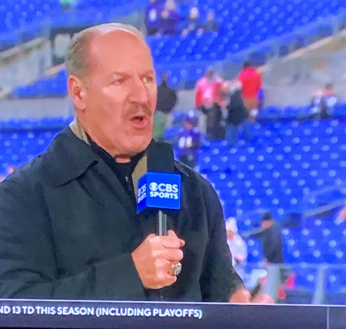 AustinRBechtold's tweet photo. Bill Cowher wearing his Steelers Super Bowl XL ring in Baltimore. Legend. https://t.co/Clryuv8Whm
