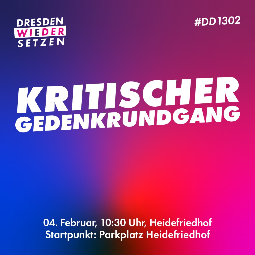 Auf dem Heidefriedhof reiht sich ein Denkmal an die Bombardierung ans andere. Er ist integraler Bestandteil unsere Gedenkkritik, deshalb gestalten wir einen kritischen Gedenkrundgang. am 04.02, wir beginnen um 10:30 Treff ist der Parkplatz des Heidefriedhofs. #dd1302