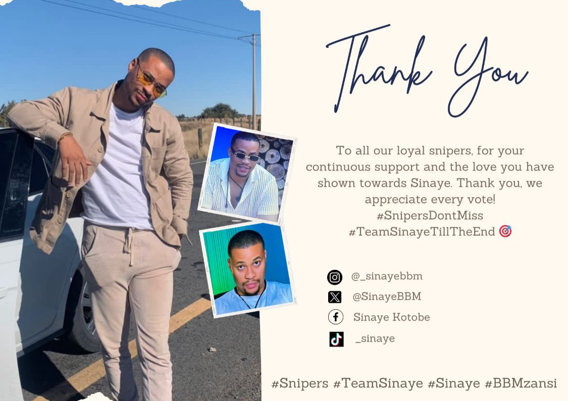 __sinaye's tweet photo. “No I’m not lucky, I’m blessed” 

#TeamSinaye #Sinaye #Snipers #BBMzansi  #SyaMosha #BackYourDyan #SinayeTillTheEnd #SnipersDontMiss https://t.co/ZGvpFSnN0b