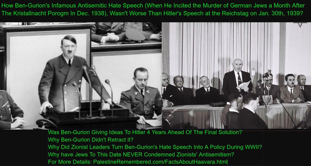 FadilRazeh's tweet photo. @melagranam38362 @StephanGesh @muschiopig It upsets me when Jews in the past 85y
STILL REFUSE to condemn #BenGurion's HATE SPEECH
when he incited for murdering #GermanJews
a month after Kristallnacht
BG never retracted it
Zionists turned it into a policy during WWII
Jews won't condemn BG🔻
https://t.co/9kSQAqq9oS https://t.co/a07BUoy2i0
