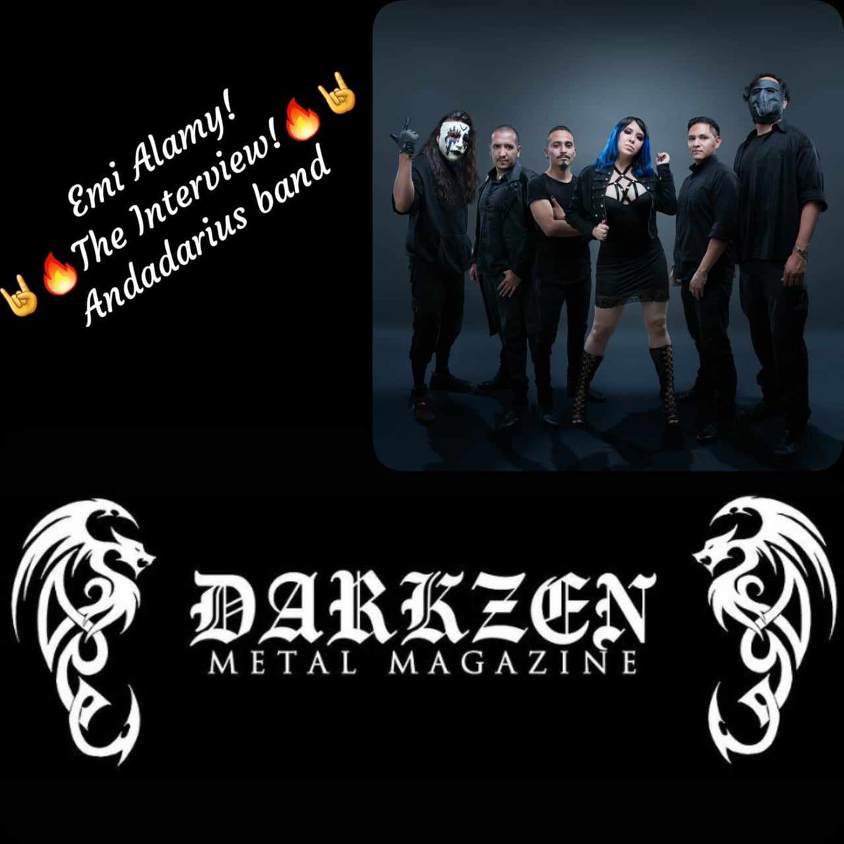 Darkzen10's tweet photo. Emi Alamy! Lead vocalist of Andadarius band!
The interview! Symphonic Metal from México! For all of you! Thank you so much! @Andadarius 
https://t.co/uVSUnfPOMw https://t.co/jcDSdigFJA