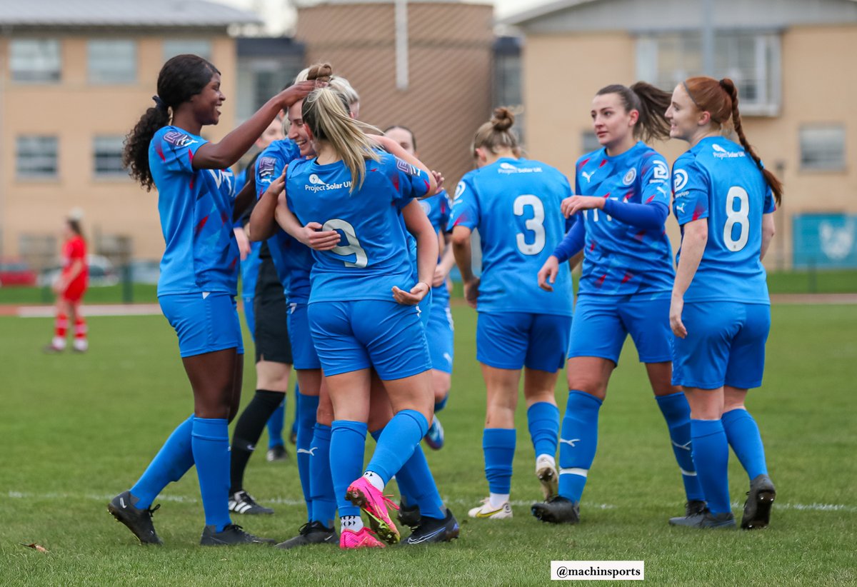 Goal celebrations from @embradshaw_24 in @SCLadiesFC 1-0 win over @YorkCityLFC at Uni York stadium. A very well deserved win.  #StockportCounty #UTH #WeAreNational #womensfootball #FAWNL #stockport