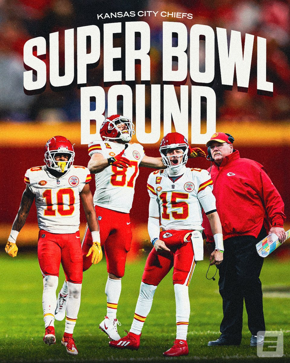 BACK IN THE SUPER BOWL 😤

The Chiefs are headed to Las Vegas for a chance at back-to-back titles!
