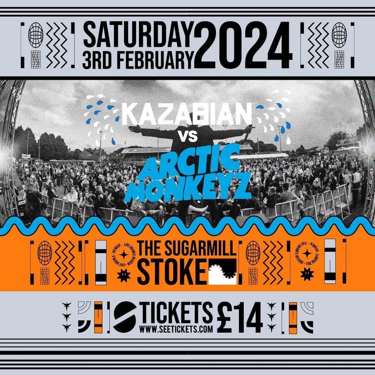 **SATURDAY** The Sugarmill plays host to the epic Kazabian vs Arctic Monkeyz tribute show ~ Saturday 3rd February ‘24🎸 This extravaganza never fails to impress, and is one of our favorite shows of the year 🗓️💕 Book tickets now - thesugarmill.co.uk 🧑‍💻🎟