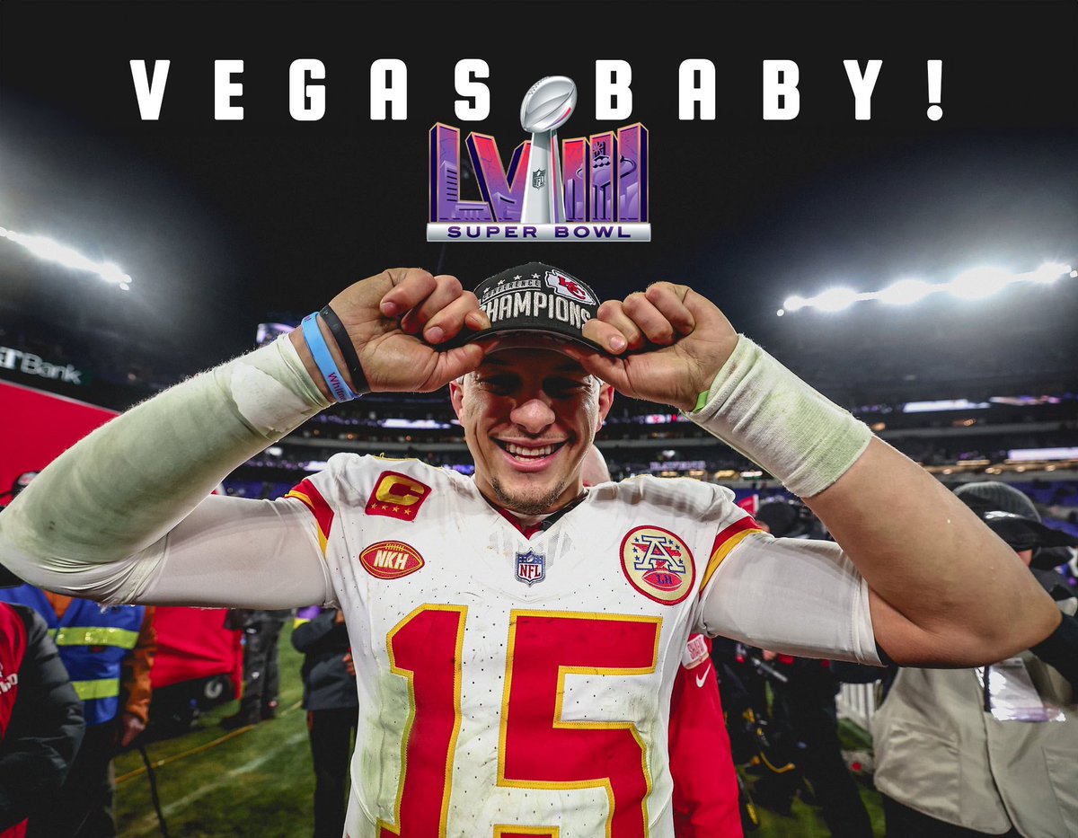 15andMahomies's tweet image. VEGAS BABY‼️

Congratulations @PatrickMahomes!