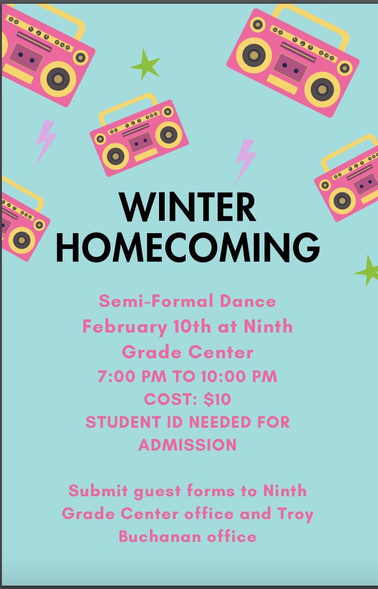 Winter vibes and homecoming pride! Join us as we prepare for Winter Homecoming February 5-9th!!