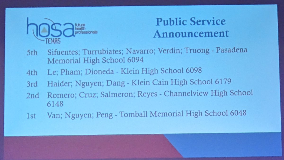 Klein Cain HOSA tweet media