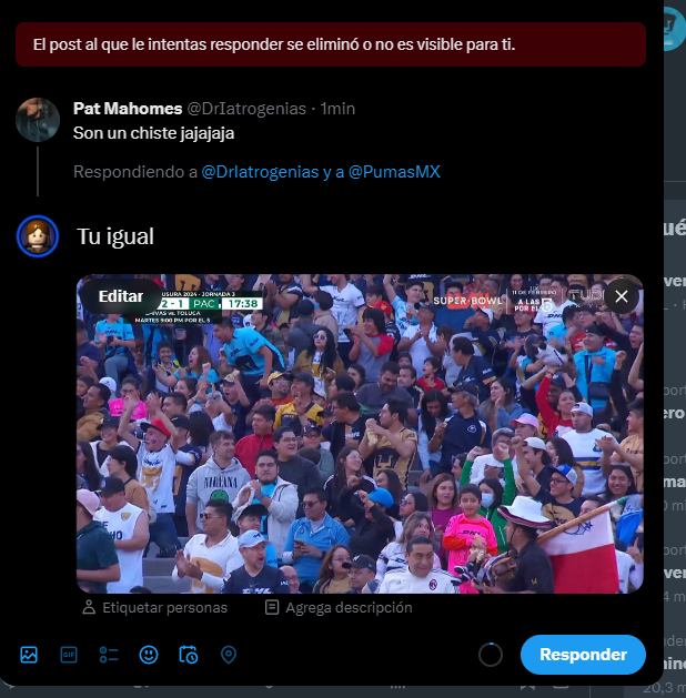 JesusP13_'s tweet photo. @DrIatrogenias @LigaBBVAMX @MazatlanFC @CruzAzul Eres un chiste jajajaja https://t.co/fumBy8Y1g7