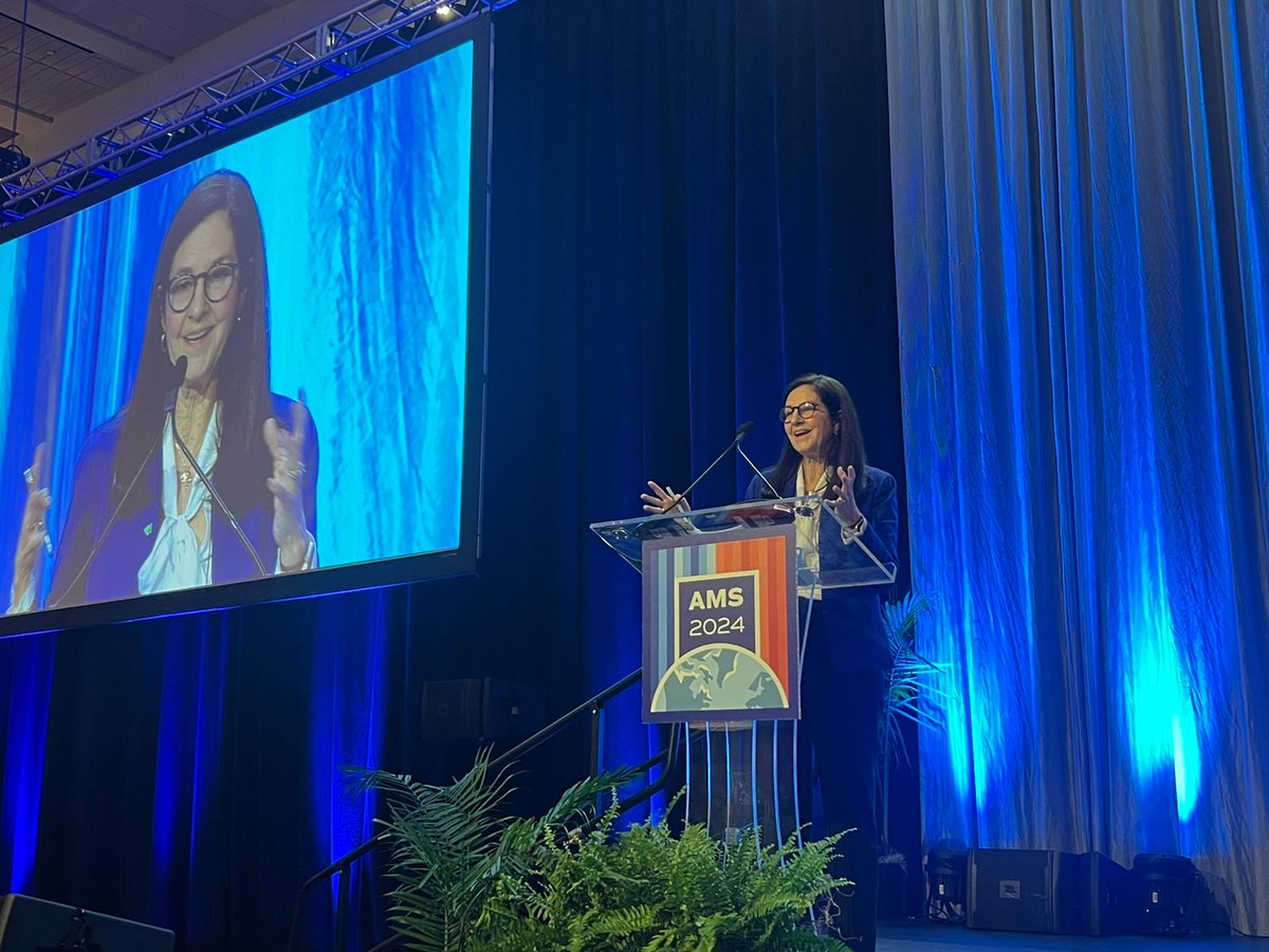 'Communicating climate change is about helping people,' WCS President and CEO @MonicaMedinaDC said at @ametsoc #AMS2024. 'We talk about climate change as a global issue, but you in this room help bring it down to a neighborhood level and help people prepare.'