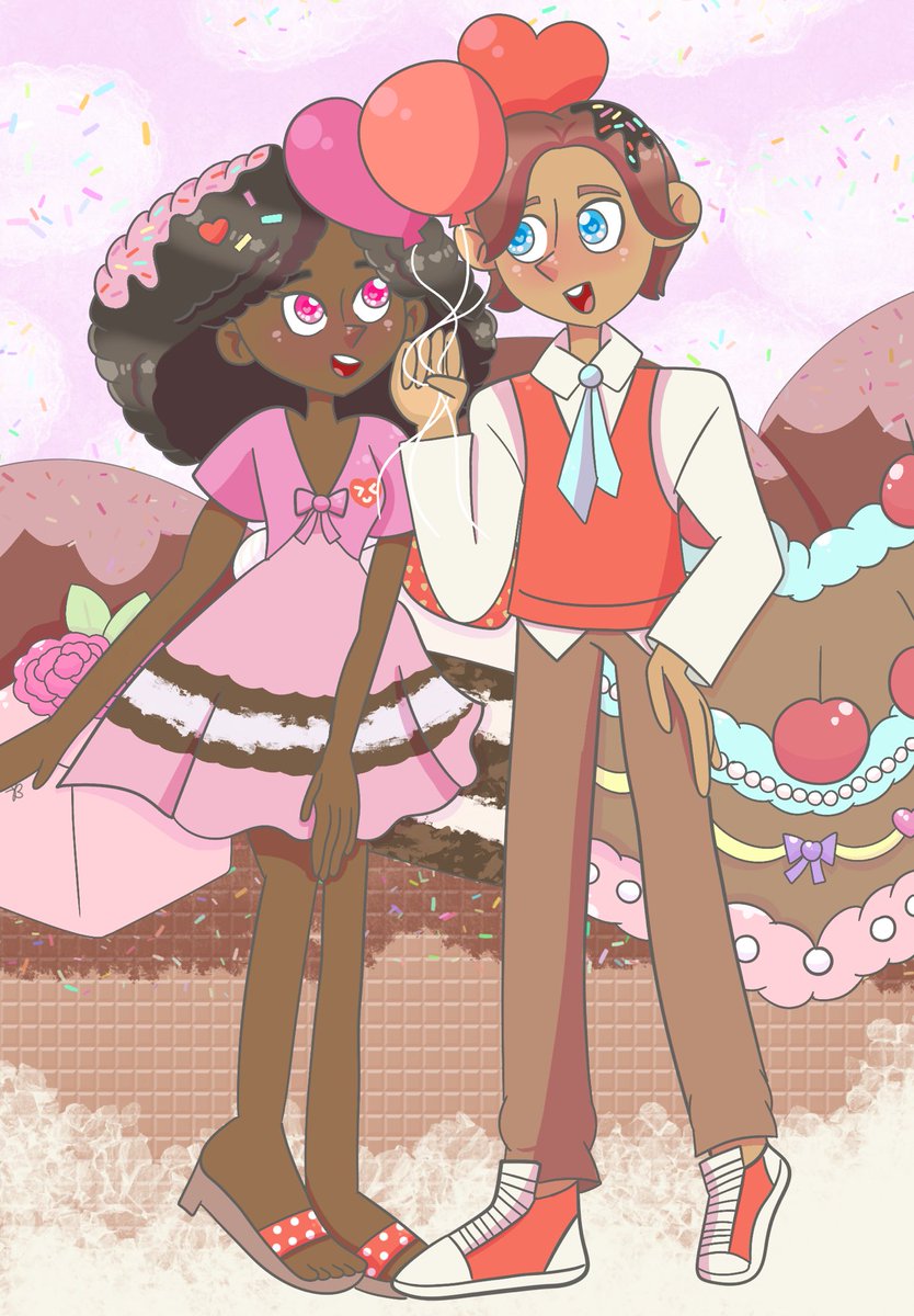 art_by_jemibuni's tweet photo. Have you ever wanted to go to a sweet land of candy and love? Well why not go there this Valentine’s Day? It is probably my favorite winter holiday and I thought it would be a great day to honor for #sweetwinterdays’ 3rd prompt of “winter romance,” and #NationalChocolateCakeDay. https://t.co/1uvwLYbqzu