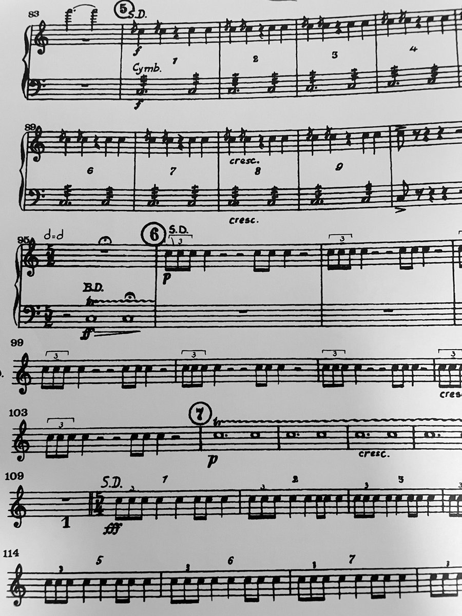 AtsuFukushima's tweet image. #100daysofpractice
Season 1, Day 19
Holst “The Planets” Ⅰ.Mars

こういうスネアはサウンドが物を言うのでごまかしが効かないです☹️