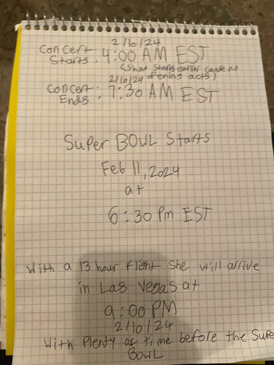 🏈| I’ve crunched the numbers, and Taylor Swift will be able to go to the Super Bowl after her last Tokyo show with PLENTY of time to spare!!! #ChiefsKingdom