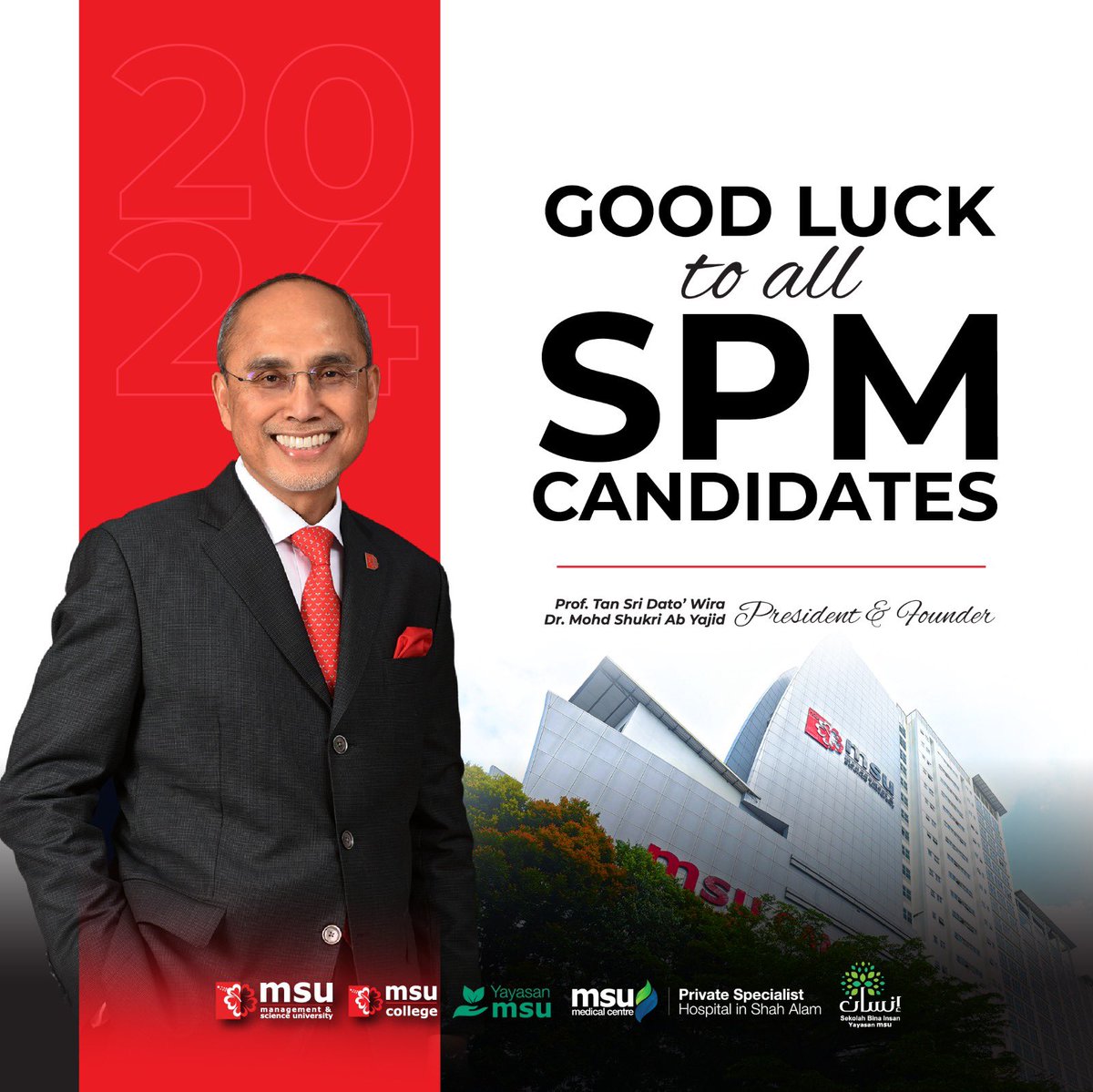 Wishing all the #SPM2023 candidates, the best of luck for the upcoming exams. Your journey has brought you this far, so keep going. All the best! @MSUmalaysia @MSUcollege @YayasanMSU