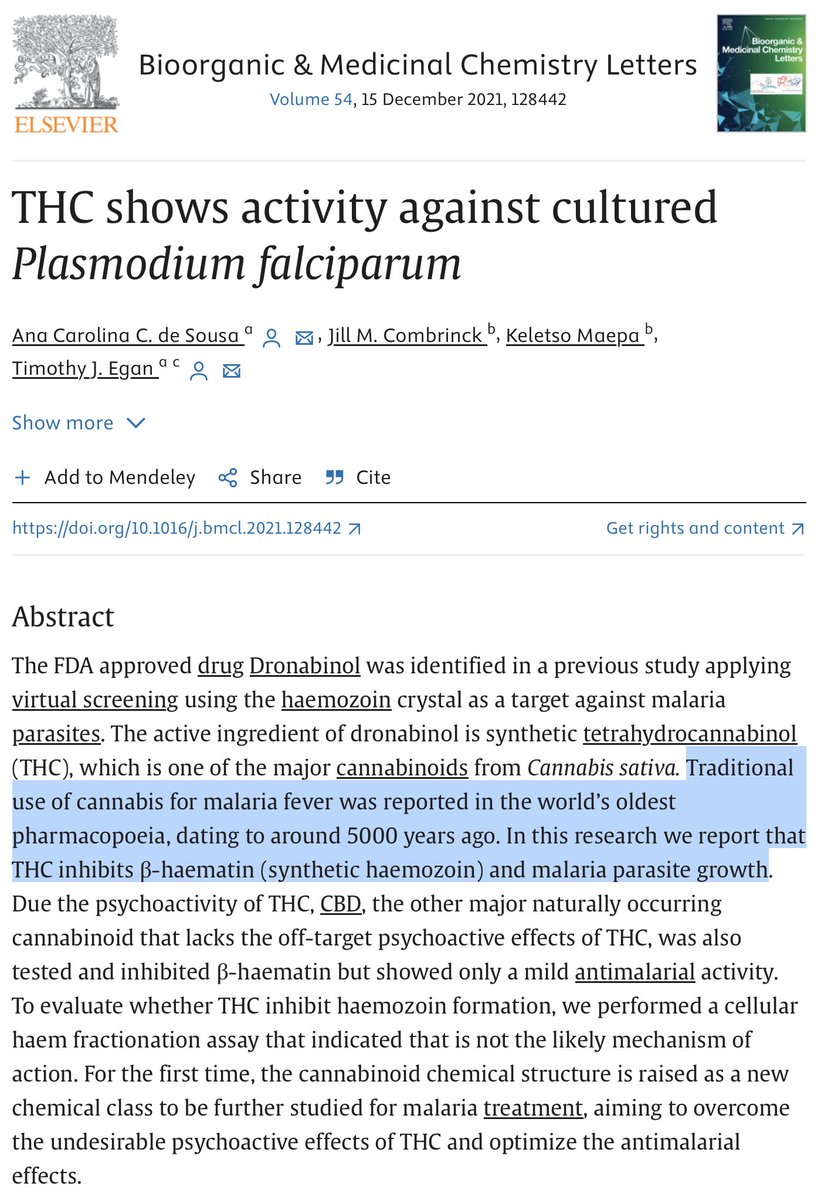 Why do essentially all adults use 'recreational' drugs on a near daily basis? The standard story is that they hijack dopaminergic reward circuits. My colleagues & I are intrigued, however, that all such drugs harm human parasites. Two recent examples (1/2) sciencedirect.com/science/articl…